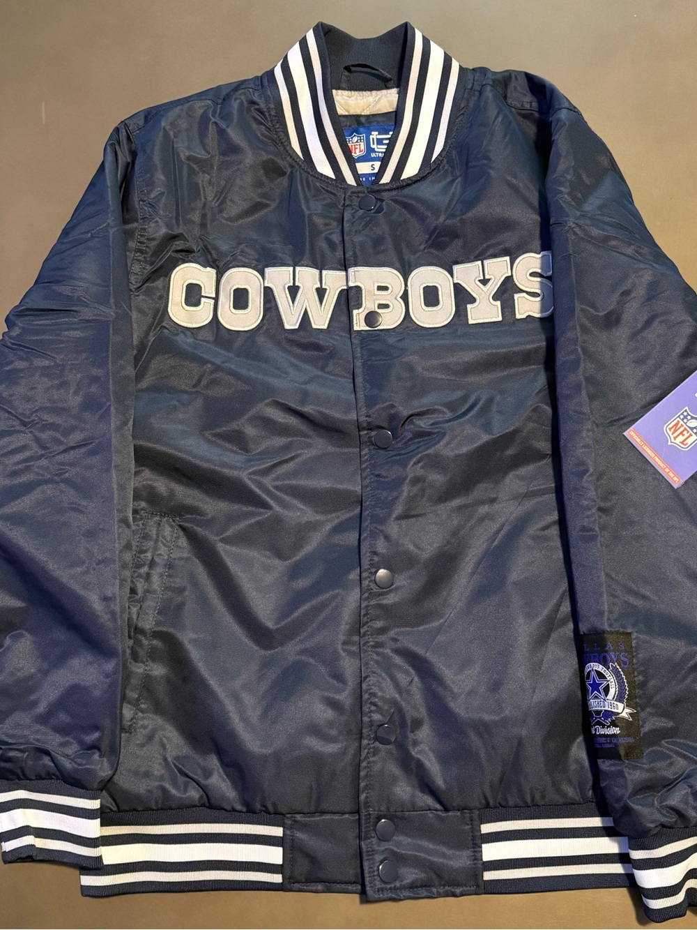 NEW NFL Dallas Cowboys Men’s S starter style/varsity jacket.